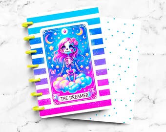 Dreamer Tarot Galaxy Witchy Laminated Discbound Planner Cover | Fits Happy Planner | Ring Agenda Dashboard