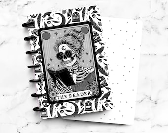 Reader Tarot Witchy Halloween Laminated Discbound Planner Cover | Fits Happy Planner | Ring Agenda Dashboard