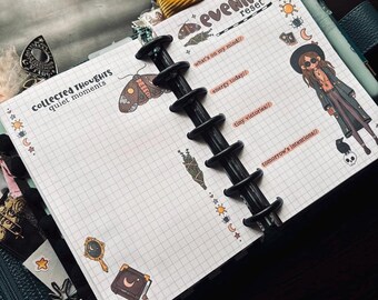 Hipster Heksen Tovenaar Herfst Dagboek Printbaar Werkblad | Planner Reflectiegids Notities Creatief Dagboek past op Mini HP