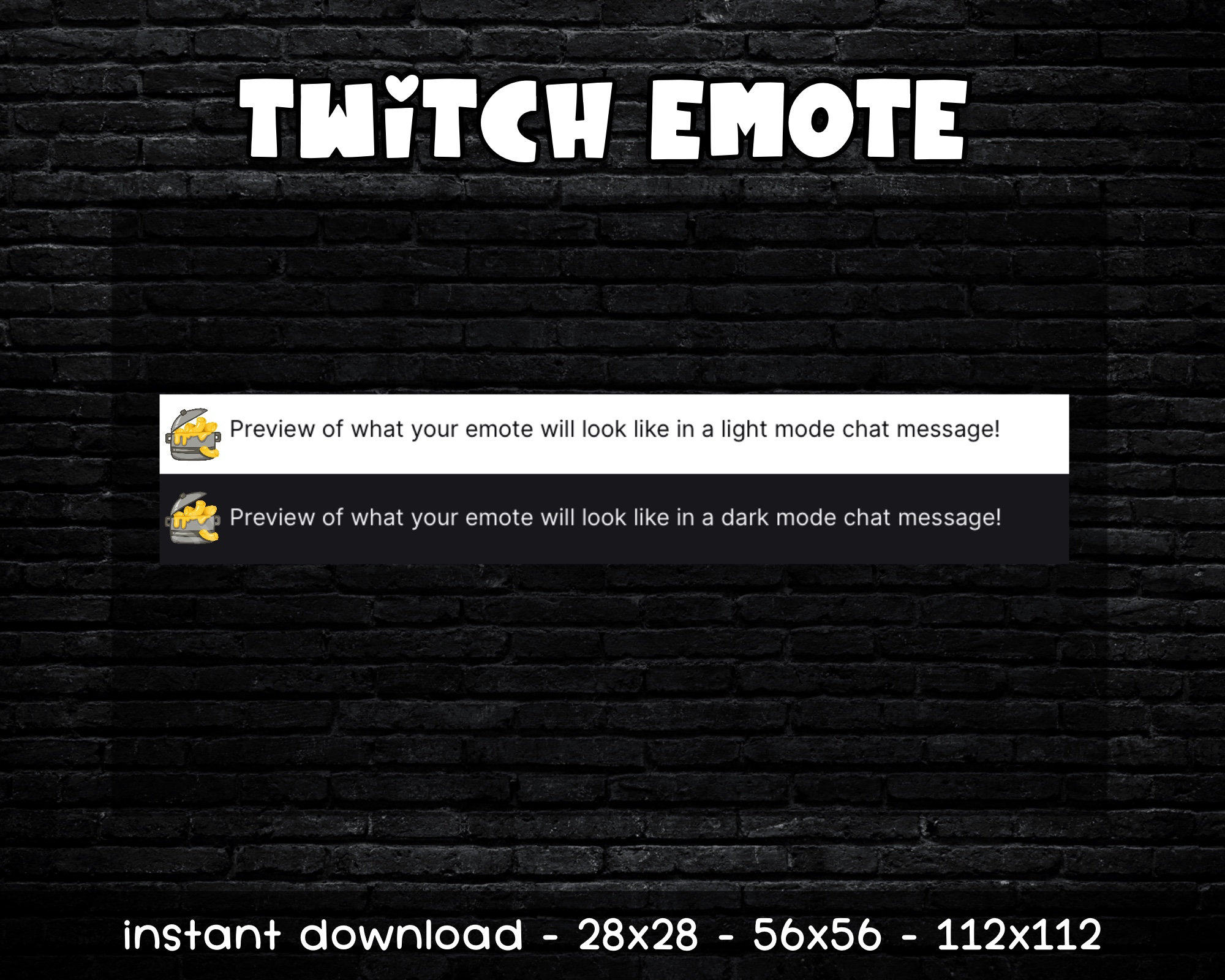 Macaroni in a Pot Twitch Emote Twitch Emote Toe Emote Etsy