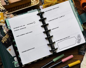 Printbaar werkblad voor een tarotdagboek met één kaart | Tarotkaartplanner, studiegids, notities, creatief dagboek, geschikt voor Mini HP