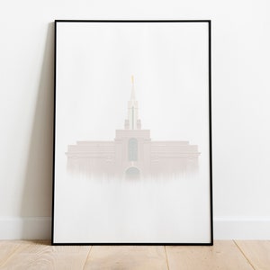 Bountiful Utah LDS Temple, Paper Print, Watercolor, LDS Art