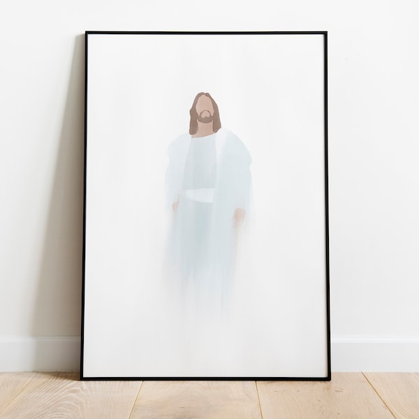 Resurrected Christ, Paper Print, Picture of Jesus, Jesus Watercolor, LDS Art