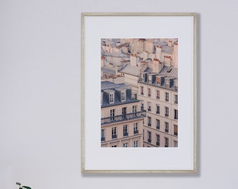 Paris Rooftop Photography, Paris Photography, Digital Download, Printable, Instant Download, Wall Art, Architecture, Paris building