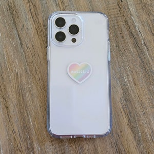 Mini Holographic Pastel Rainbow Love Heart Autistic Sticker 1.25 inch image 4