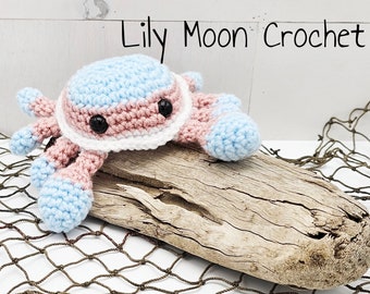 Crab Stuffed Animal - Carl the Crab - Baby Blue, Pale Pink, & White