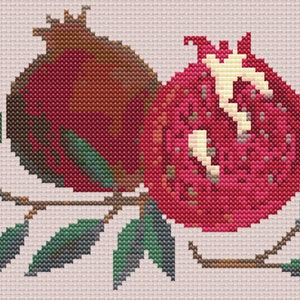 Granatapfel-Kreuzstichmuster