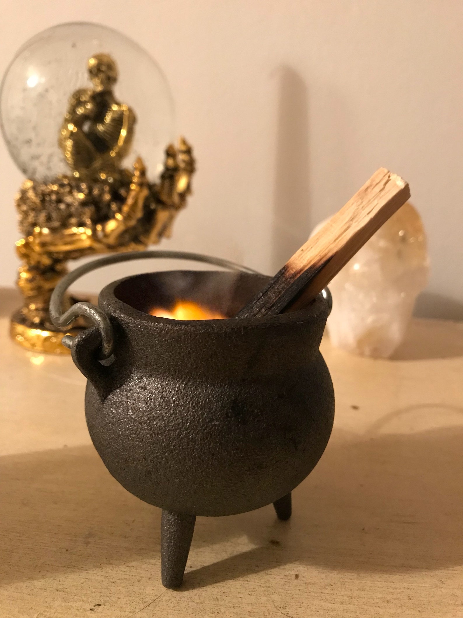 Mini Cauldron Cast Iron & Magical Herb Mixture Tripod Stand / Etsy