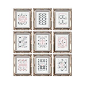 Printable Wall Art Set of 9 Pastel Art Set Downloadable Prints Gallery Wall Large Wall Art