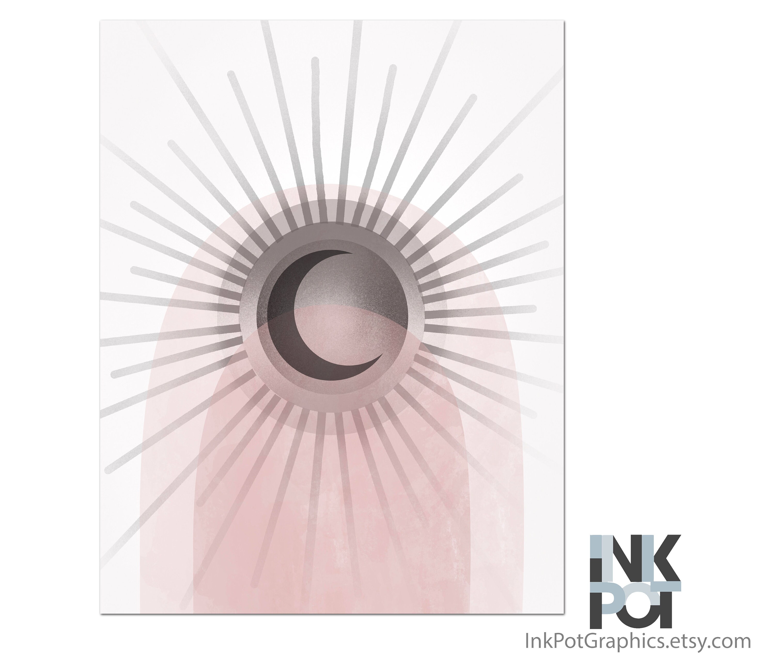 Pink Mid Century Modern Wall Art Downloadable Art Prints Modern Retro ...