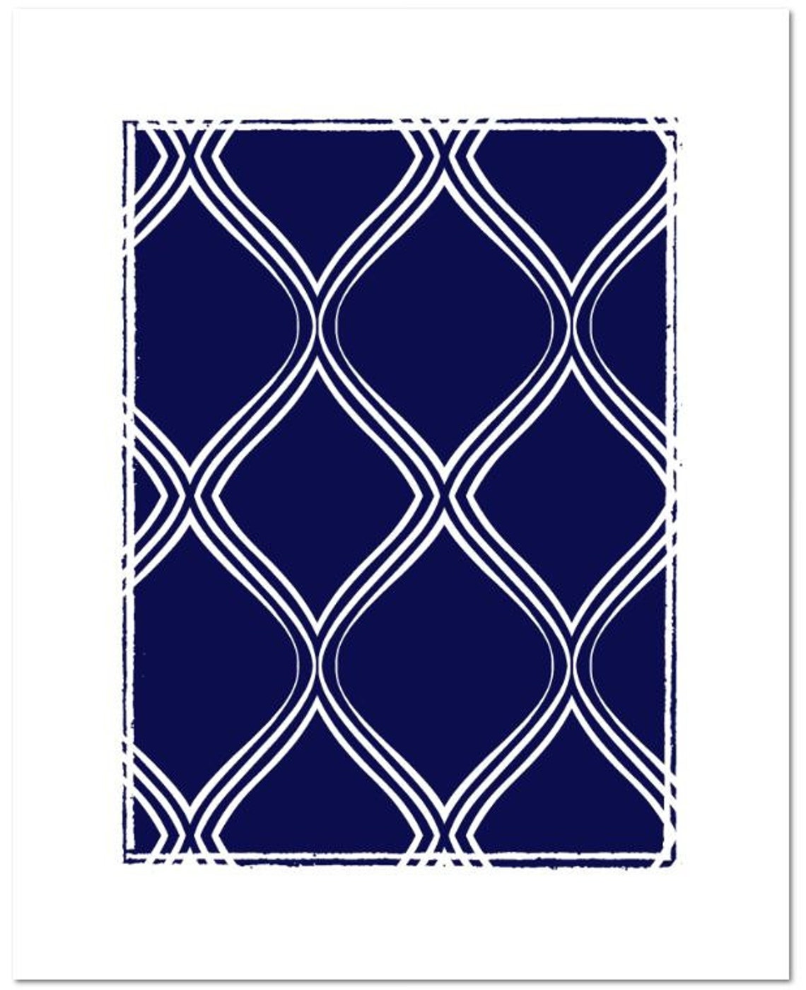 Printable Wall Art Navy Blue and White Printable Art Set of 9 Etsy