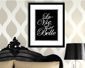 Downloabable stampe • vita è bella stampa digitale • • arte scaricabili La Vie Est Belle