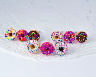 SMALL or CHILD. Pair made to purchase, choose the model you want. donut earrings, fun jewelry for little ones