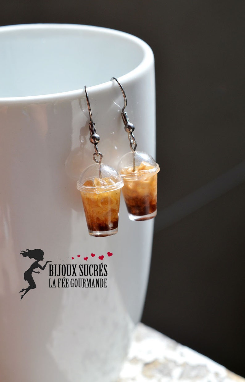 Milkinfused Iced Coffee Earrings Original and Fun Jewelry Etsy