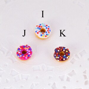 Gourmet donut earrings Dangling earrings in the shape of miniature donuts Gourmet gift idea Pastry image 6