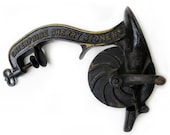 Antique Enterprise Cherry Stoner Pitter, 1883 Patent Date, Cast Iron Kitchen Tool, Original Black Gold Paint, Primitive Farmhouse Decor