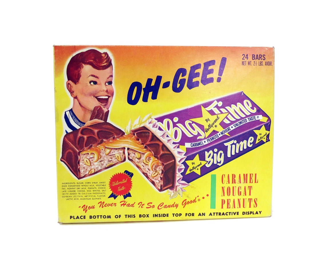 1960s Big Time Candy Bar 24Count Store Display Advertising Etsy
