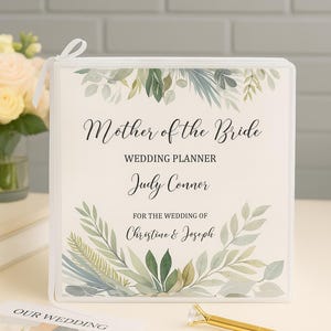 Mother of the Bride Wedding Planner Book & Organizer - Personalized Cover - Engagement Gift - Wedding Binder - DIY Wedding - Keepsake Gift