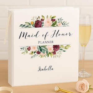 Maid of Honor DELUXE Wedding Planner Book, Maid of Honor Binder, DIY Wedding Planning, Bridal Shower, Maid of Honor Gift, Wedding Keepsake