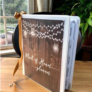 Maid of Honor DELUXE Wedding Planner Book, Maid of Honor Binder, DIY Wedding Planner, Bridal Shower, Maid of Honor Gift, Wedding Keepsake
