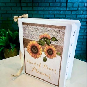 Maid of Honor DELUXE Wedding Planner Book, Maid of Honor Binder, DIY Wedding Planning, Bridal Shower, Maid of Honor Gift, Wedding Keepsake