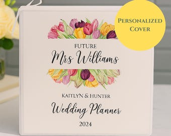 Personalized Wedding Planner Binder, Custom Engagement Gift for Her, Complete Bridal Organizer
