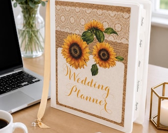 Personalized Wedding Planner Binder, Custom Engagement Gift for Her, Complete Bridal Organizer