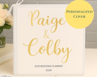 Personalized Wedding Planner Binder, Custom Engagement Gift for Her, Complete Bridal Organizer