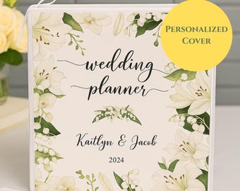Personalized Wedding Planner Binder, Custom Engagement Gift for Her, Complete Bridal Organizer
