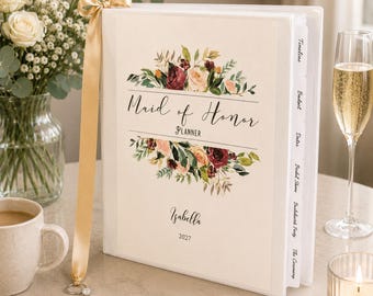 Maid of Honor Wedding Planner Binder • Bridesmaid Gift • Wedding Planning Organizer & Keepsake