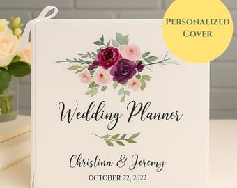 Personalized Wedding Planner Binder, Custom Engagement Gift for Her, Complete Bridal Organizer