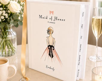Maid of Honor Wedding Planner Binder • Bridesmaid Gift • Wedding Planning Organizer & Keepsake