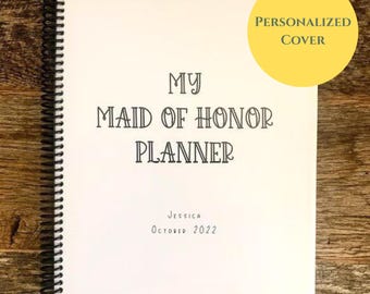 Maid of Honor Wedding Planner • Spiral-Bound Organizer • Bridesmaid Shower Gift