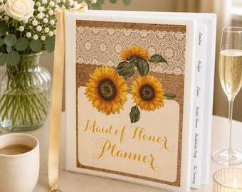 Maid of Honor Wedding Planner Binder • Bridesmaid Gift • Wedding Planning Organizer & Keepsake