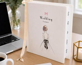 Personalized Wedding Planner Binder, Custom Engagement Gift for Her, Complete Bridal Organizer