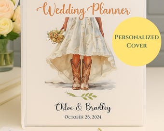 Personalized Wedding Planner Binder, Custom Engagement Gift for Her, Complete Bridal Organizer