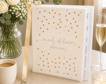 Maid of Honor Wedding Planner Binder • Bridesmaid Gift • Wedding Planning Organizer & Keepsake