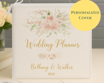 Personalized Wedding Planner Binder, Custom Engagement Gift for Her, Complete Bridal Organizer