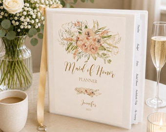Maid of Honor Wedding Planner Binder • Bridesmaid Gift • Wedding Planning Organizer & Keepsake