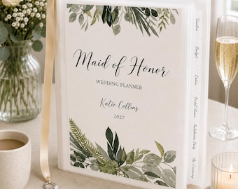Maid of Honor Wedding Planner Binder • Bridesmaid Gift • Wedding Planning Organizer & Keepsake
