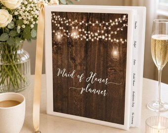 Maid of Honor Wedding Planner Binder • Bridesmaid Gift • Wedding Planning Organizer & Keepsake