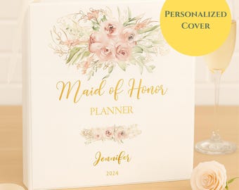 Maid of Honor Wedding Planner Binder • Bridesmaid Gift • Wedding Planning Organizer & Keepsake