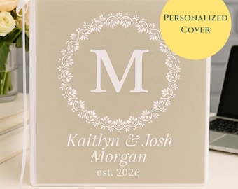 Carpeta personalizada para planificar bodas, regalo de compromiso personalizado para ella, organizador nupcial completo