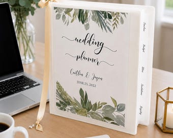 Personalized Wedding Planner Binder, Custom Engagement Gift for Her, Complete Bridal Organizer