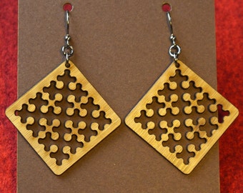 Laser-cut Sierpinski Curve Earrings