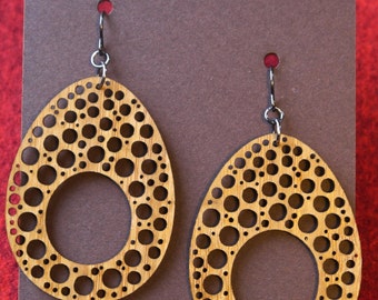 Laser-cut Egg Sponge Earrings