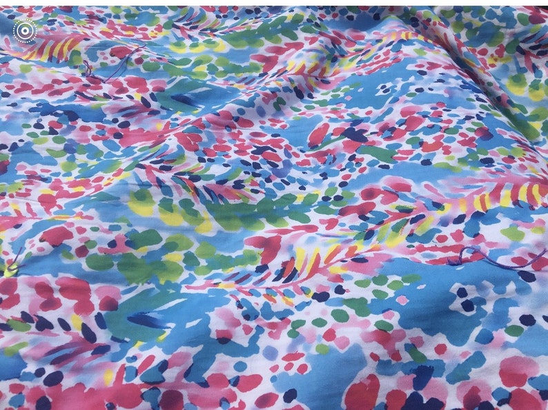 Lilly Pulitzer Inspired CATCH THE WAVE Cotton Blend Fabric | Etsy