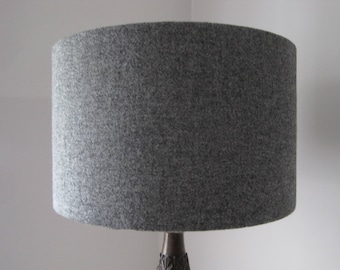 Harris Tweed Lampshade Plain Grey