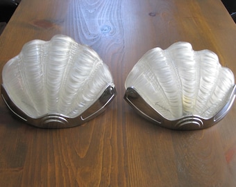 Fully Renovated Antique Art Deco Clam Shell Wall Lights (C)