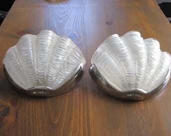 Fully Renovated Antique Art Deco Clam Shell Wall Lights (A)
